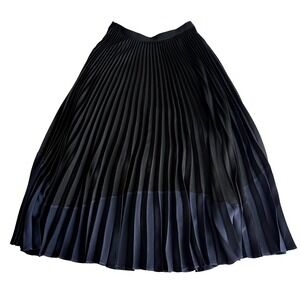 Uniqlo C Pleated Maxi Skirt Black Navy Clare Waight Keller Small Party Wedding